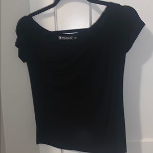 off the shoulder black shirt